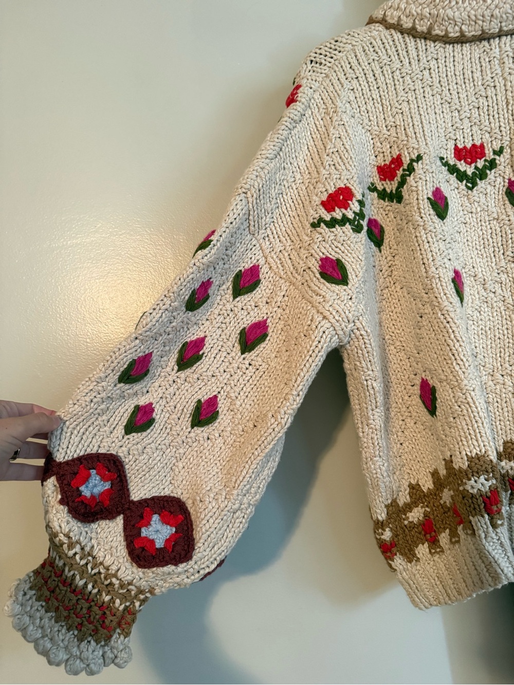 Free People Oversize Rosebud Cardigan - Picture 14 of 16